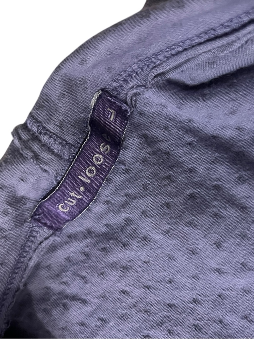 Cut Loose Hooded Jacket Shawl Collar Textured Stripe and Dot Fabric Long Line - Picture 7 of 9